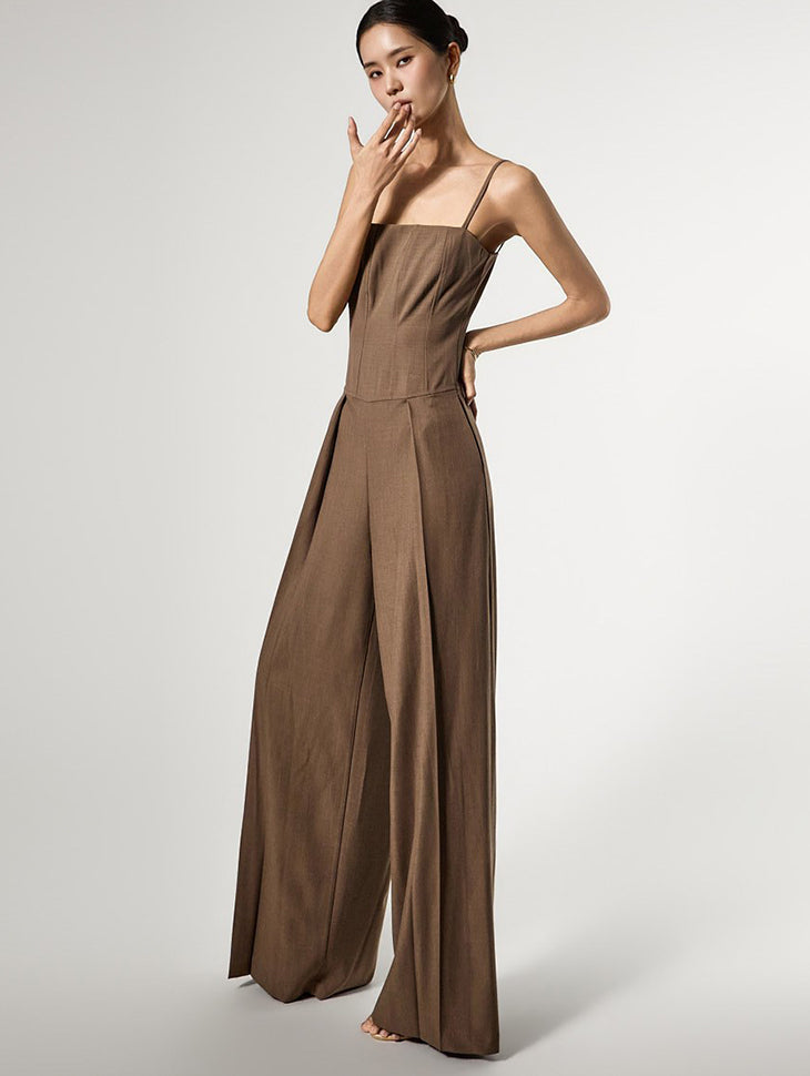 JS063 コルセットワイドジャンプスーツ