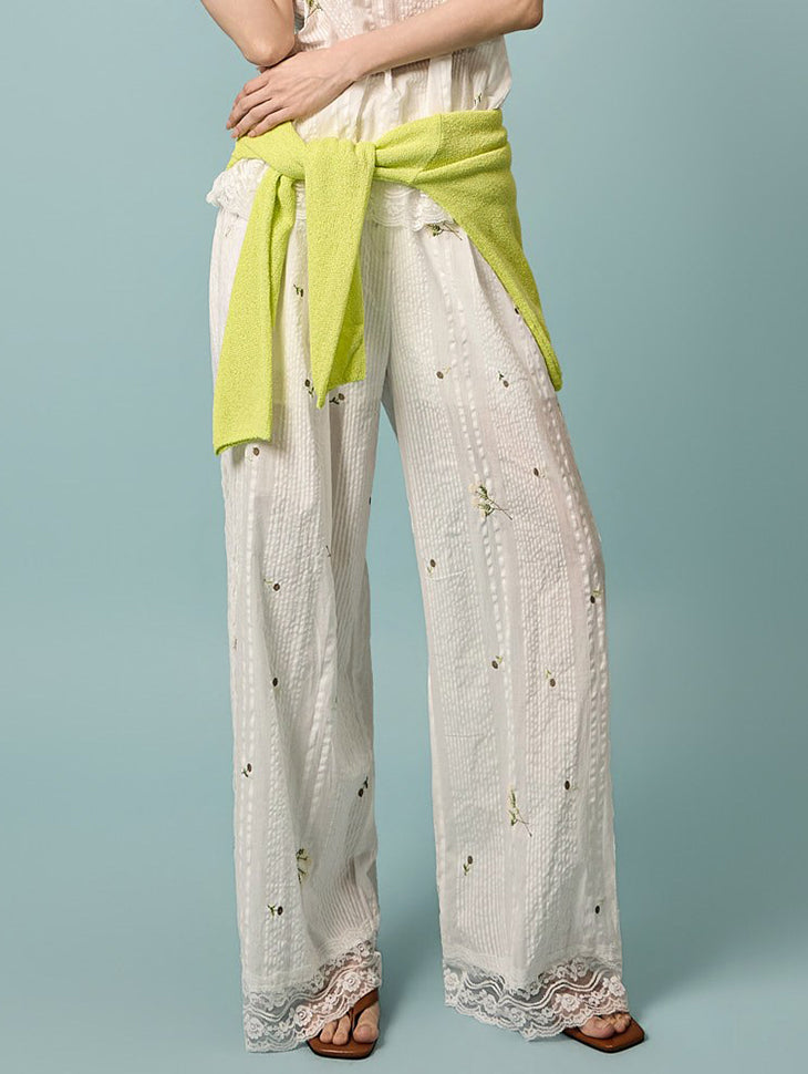 P3829 Lace Wide Pants