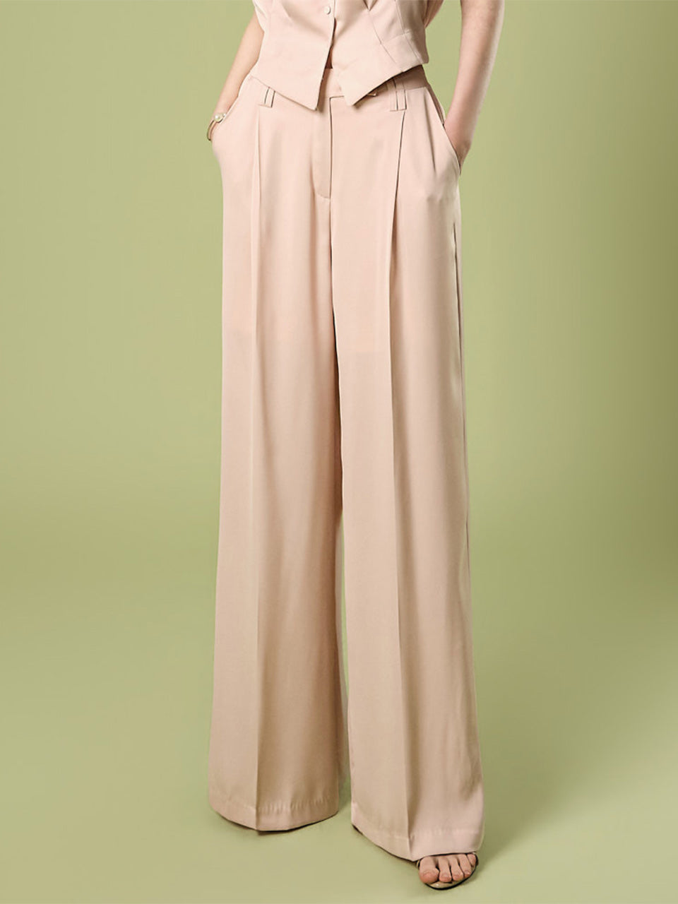 P3849 Satin Wide Slacks
