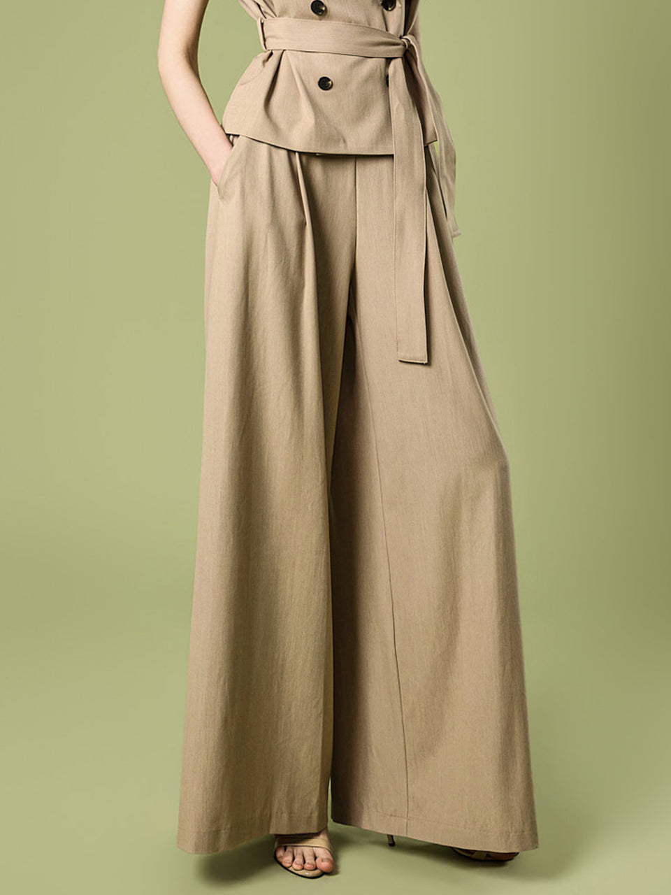 P3851 Wide Pintuck Slacks