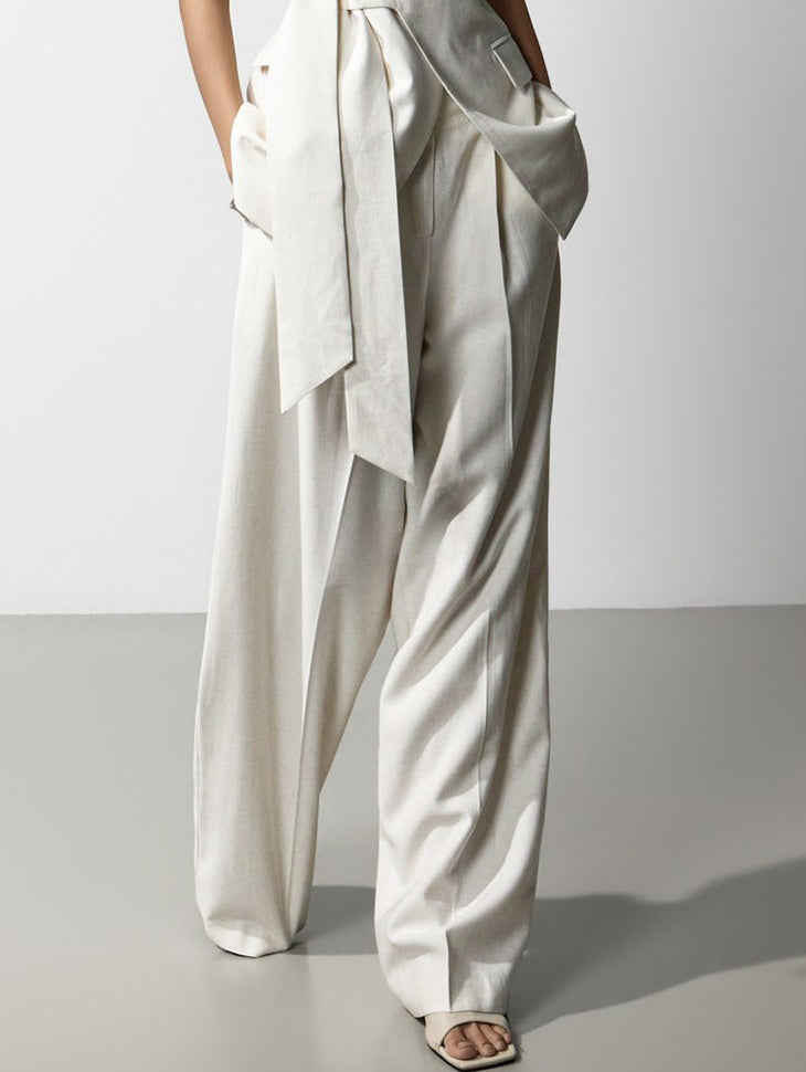 P9199 Linen Pintuck Slacks