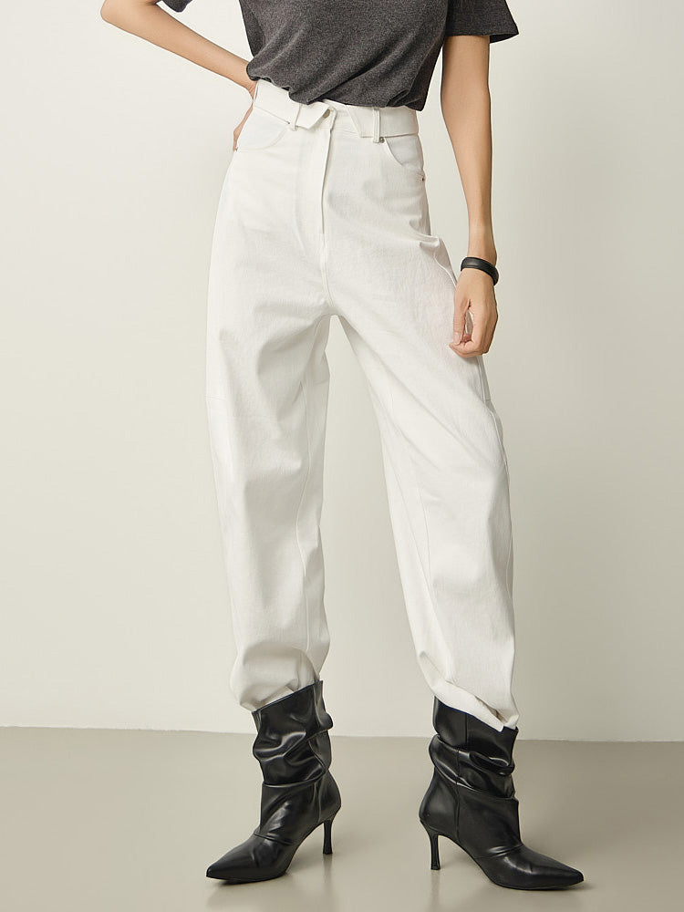 P3956 ハイウエスト2タックパンツ