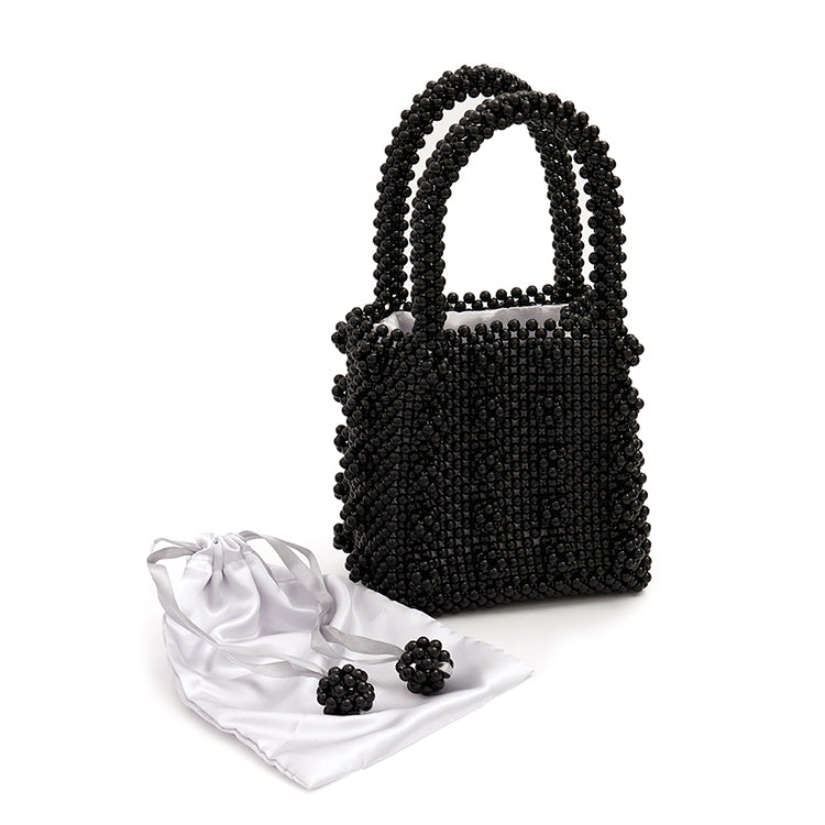 A-1547 Bead Mini Tote Bag(Pouch Set)
