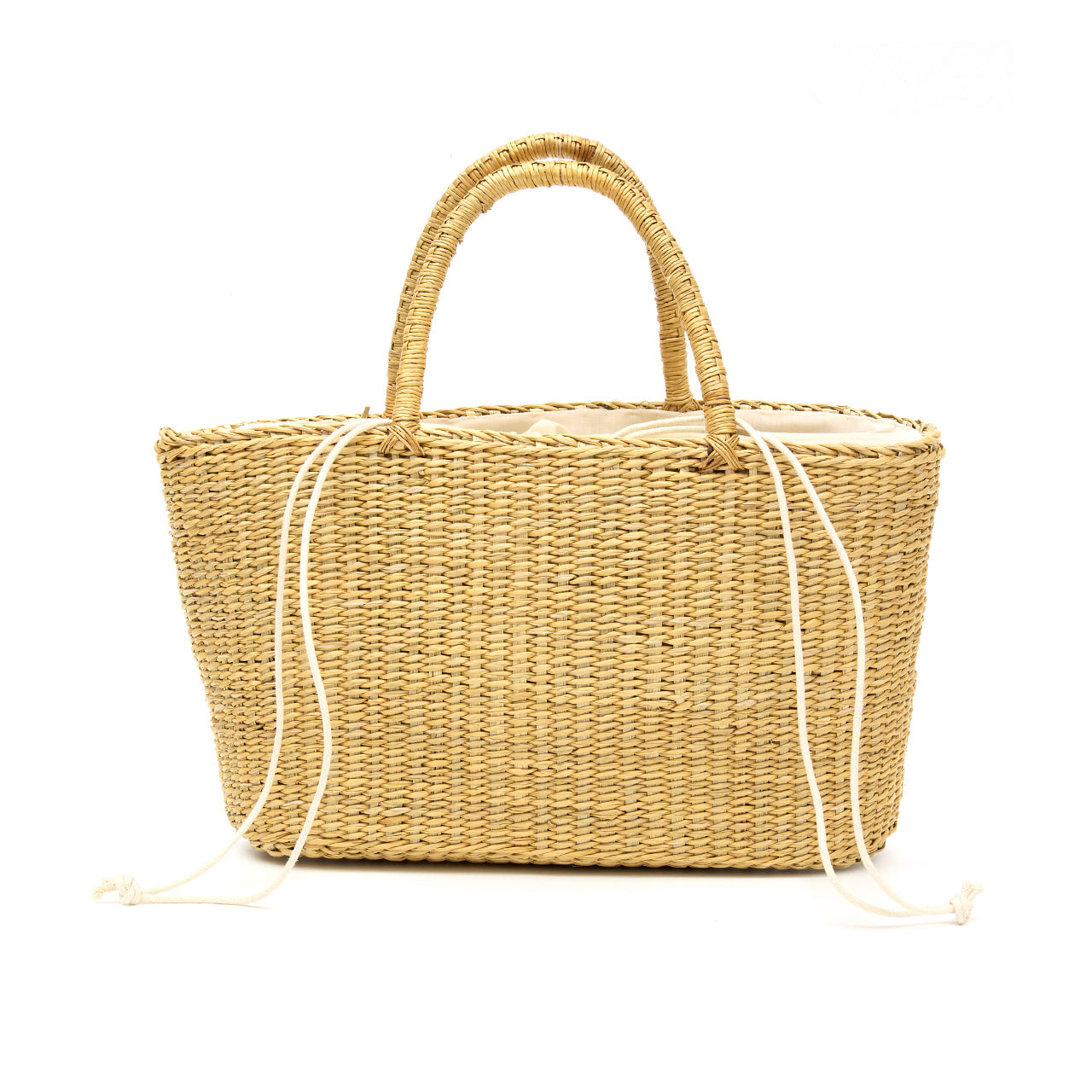 A-1595 Raffia Square Handle Bag