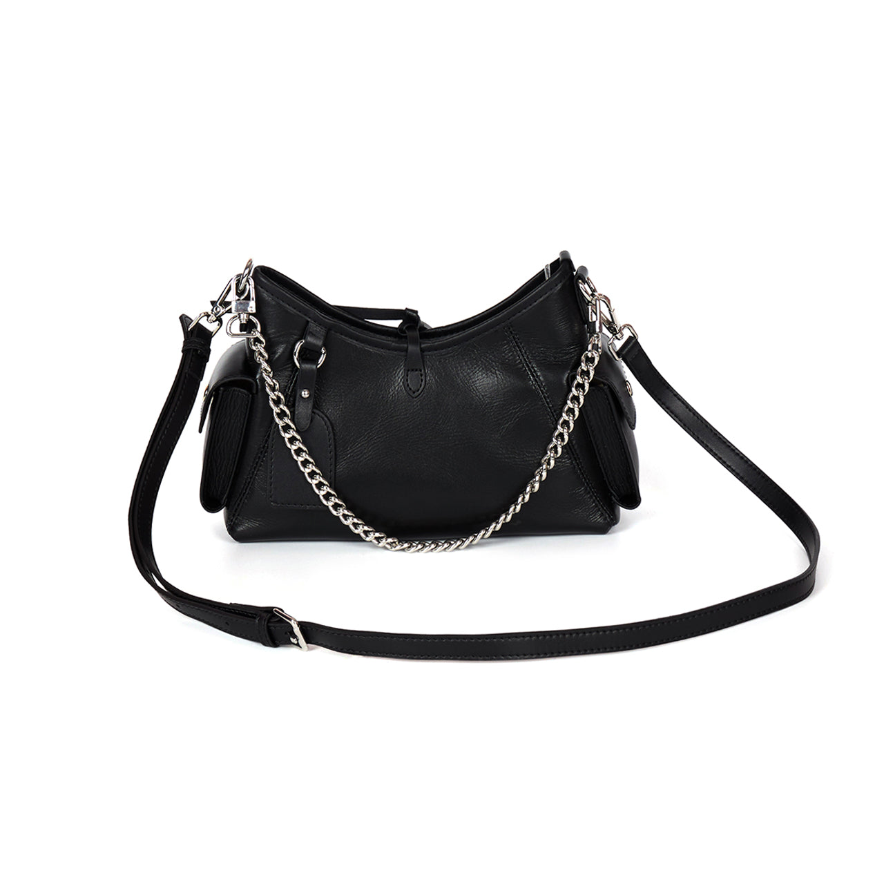 A-1618 Leather Chain Cross Bag