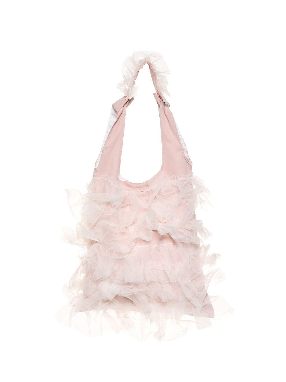 A-1843 Tulle Ruffle Shoulder Bag