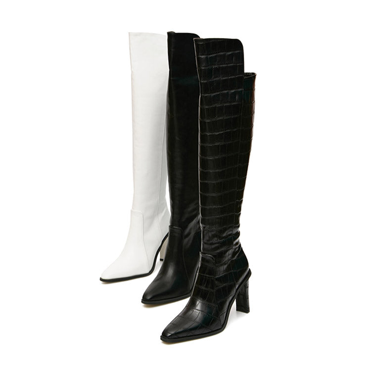 AR-2996 Stiletto Heeled Knee-high Boots