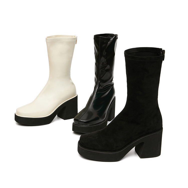 AR-2997 Socks Heeled Ankle Boots