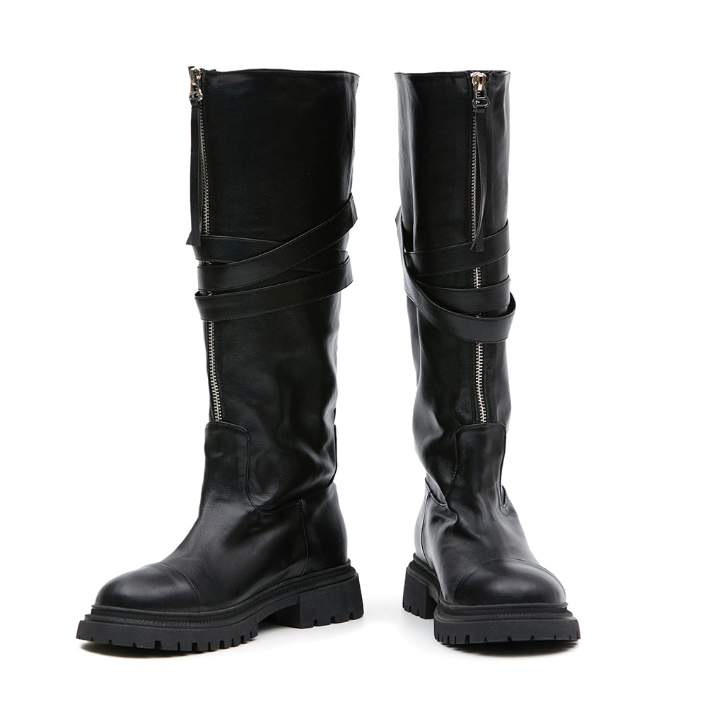 AR-3191 Belted Mid Heeled Boots