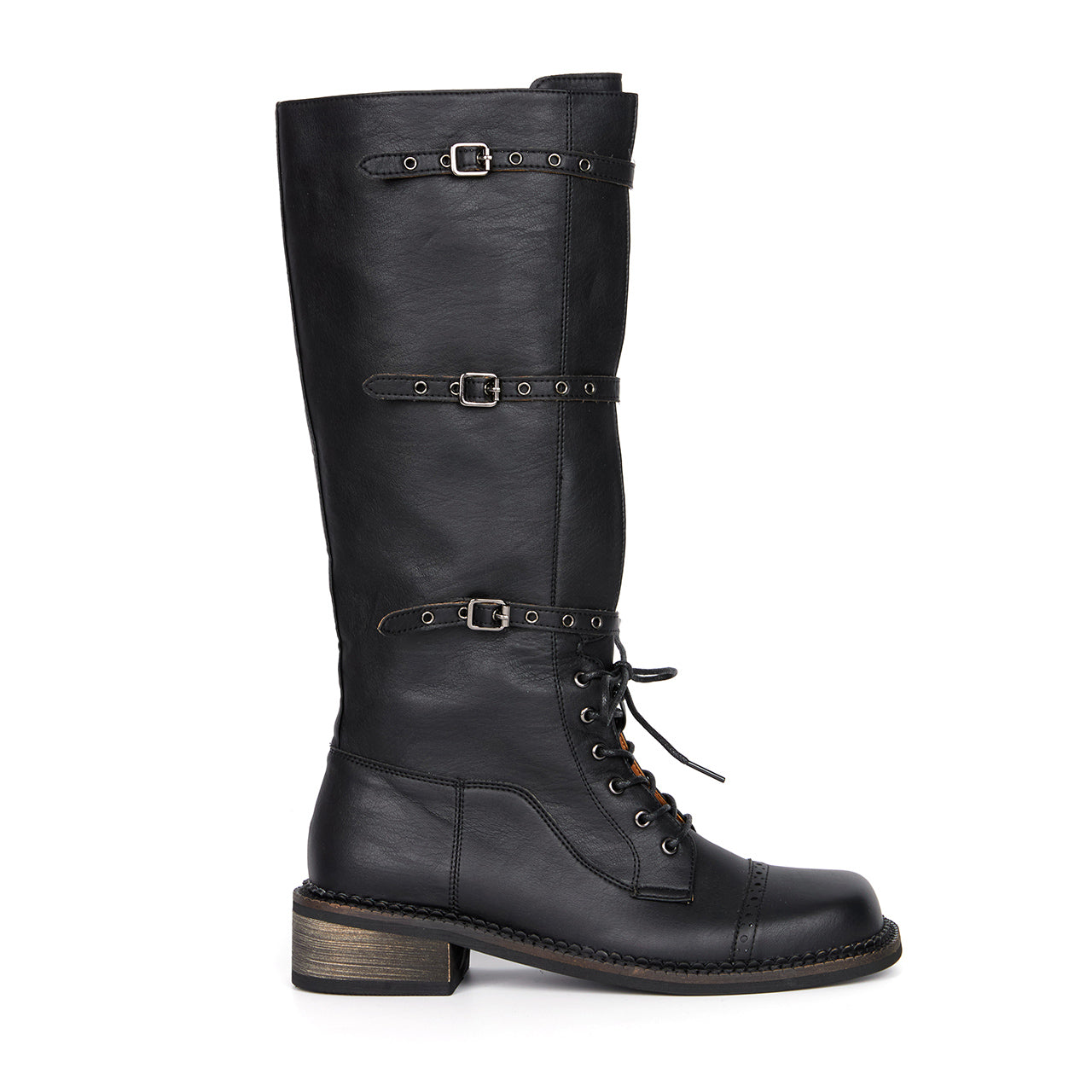 AR-3351 Vintage Strap Long Boots