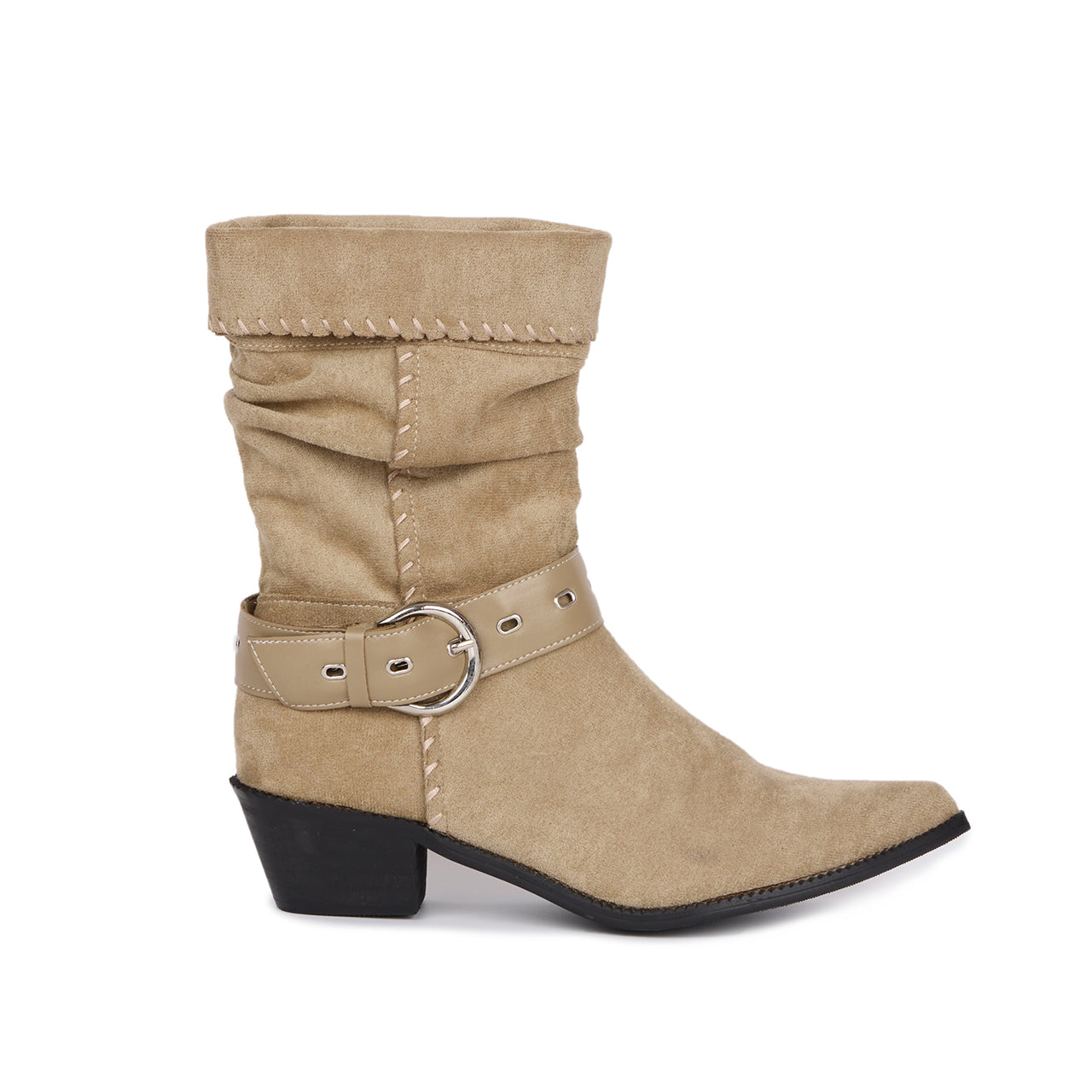 AR-3361 Belt Shirring ankle Boots