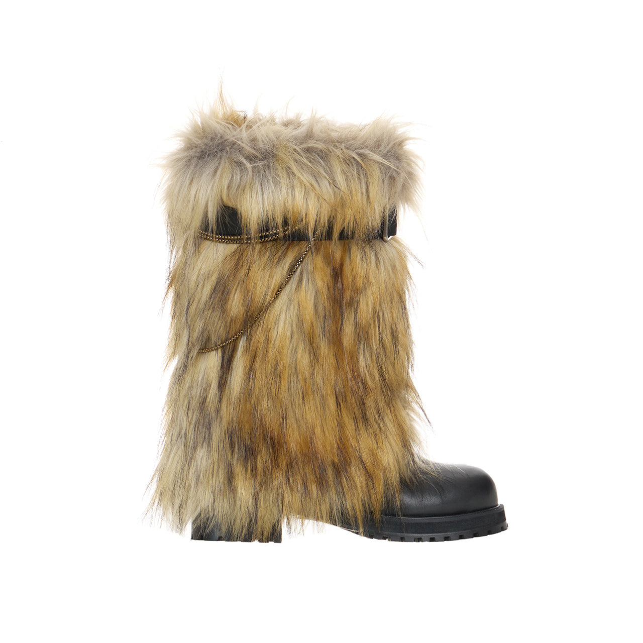 DTAR-017 Fur Chain Middle Boots