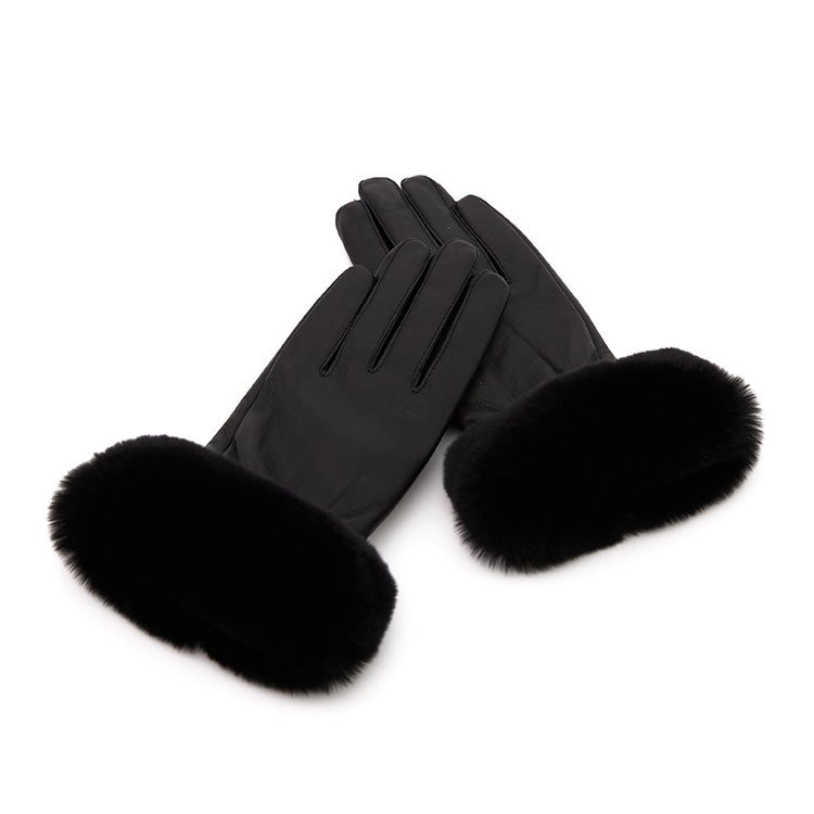 AH-183 Leather Fur Gloves