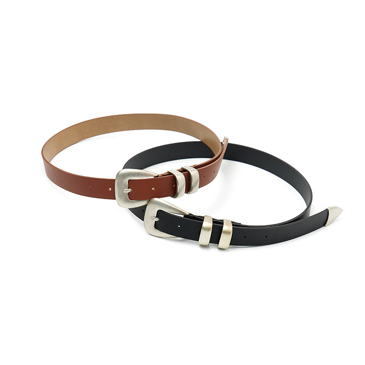 AT-473 Silver Buckle Belt