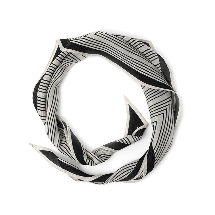 AS-1507 Striped Silk Scarf