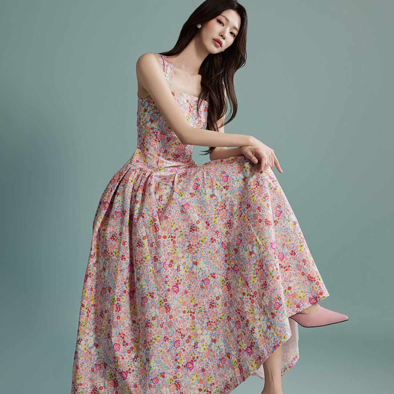 D9475 Floral Dress