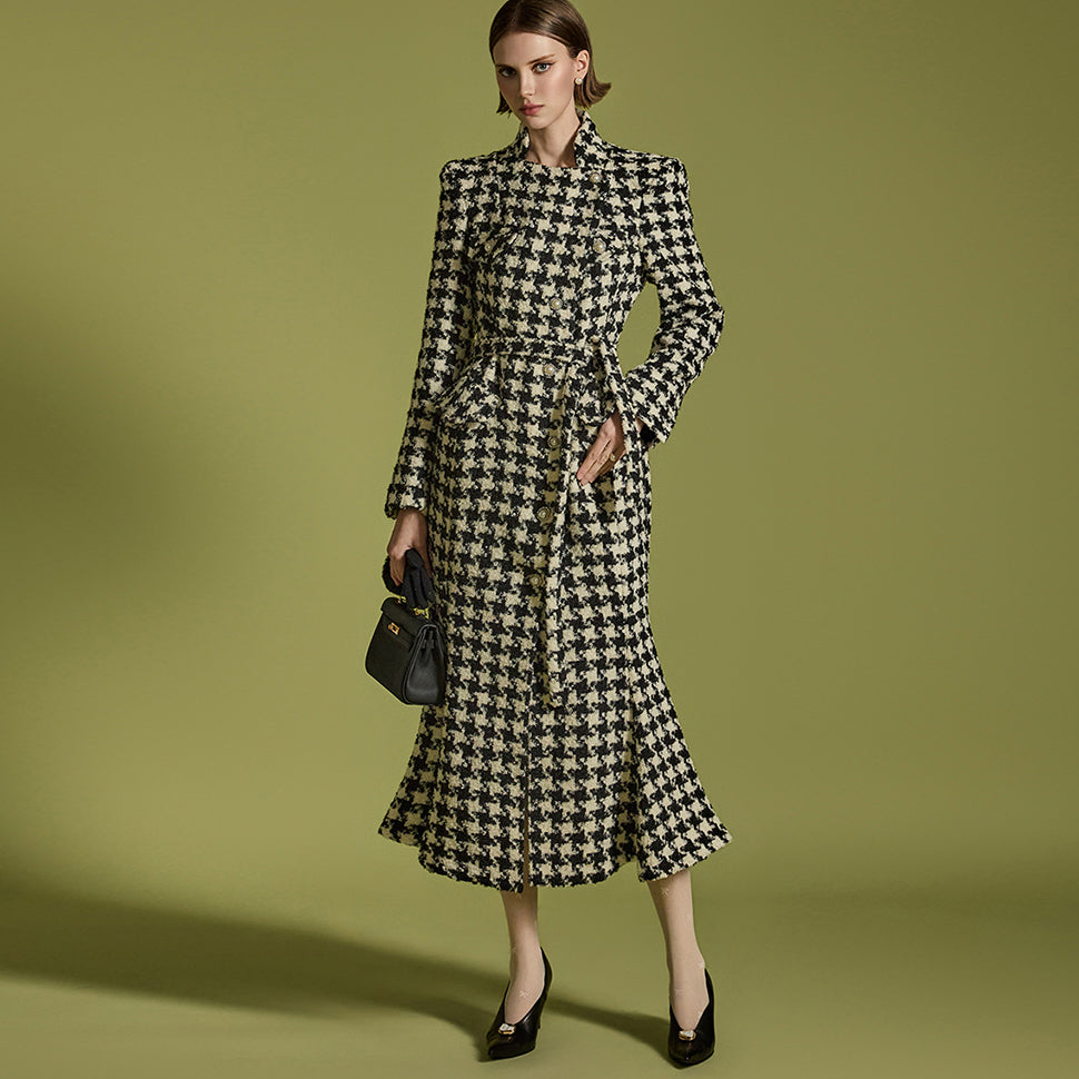 D5133 Wool Tweed Dress With Belt