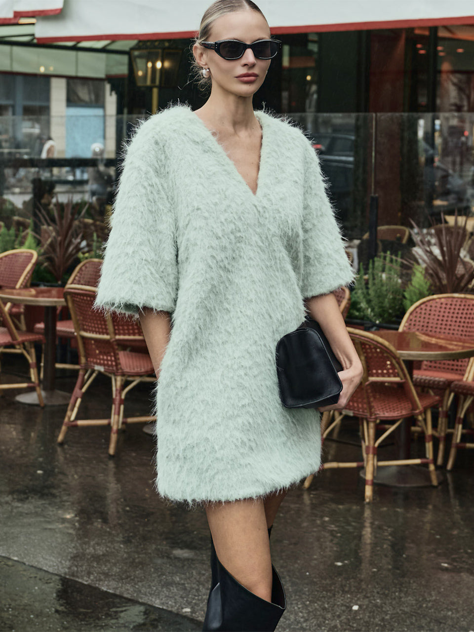 D9511 Boucle  Mini Dress