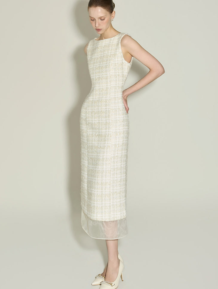 D5448 Wool Tweed Dress