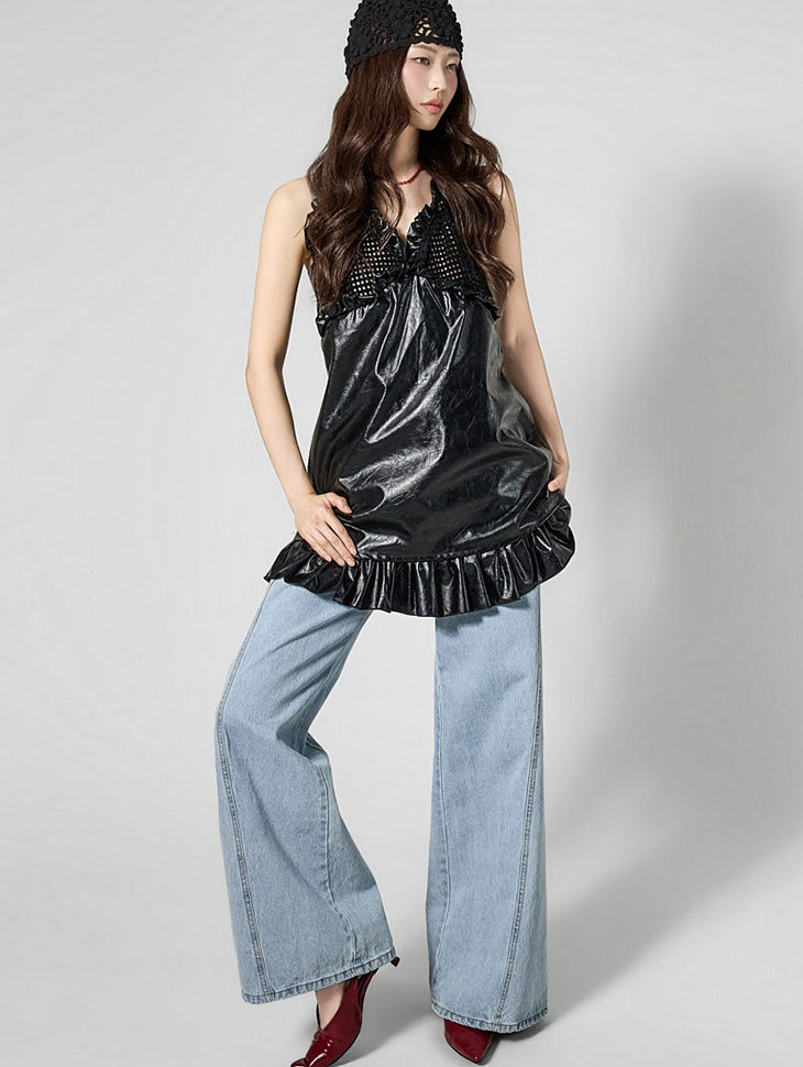 D5473 Punched Leather Dress