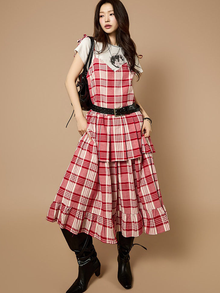D5560 段々ティアードドレス