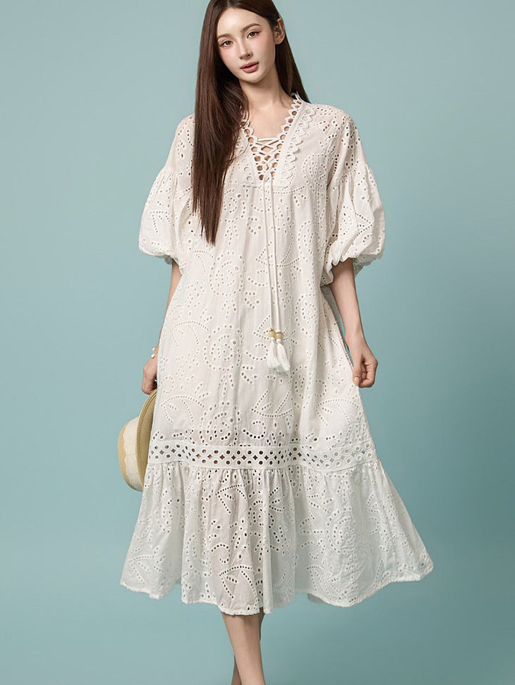 D5631 アイレットロングドレス