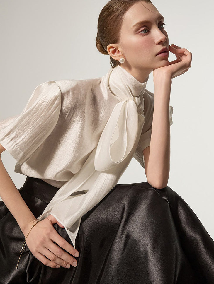 B3181 ハイネックブラウス