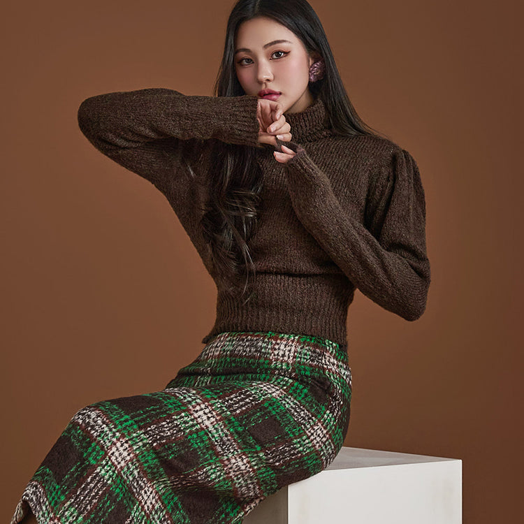 E3234 Turtleneck Cropped Knit