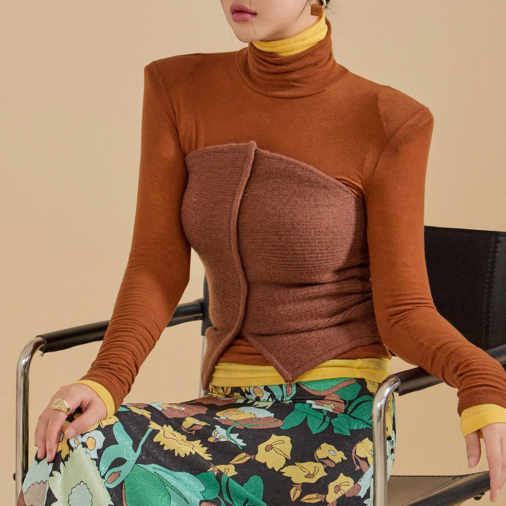 E3146 Pintuck Knit Tube Top