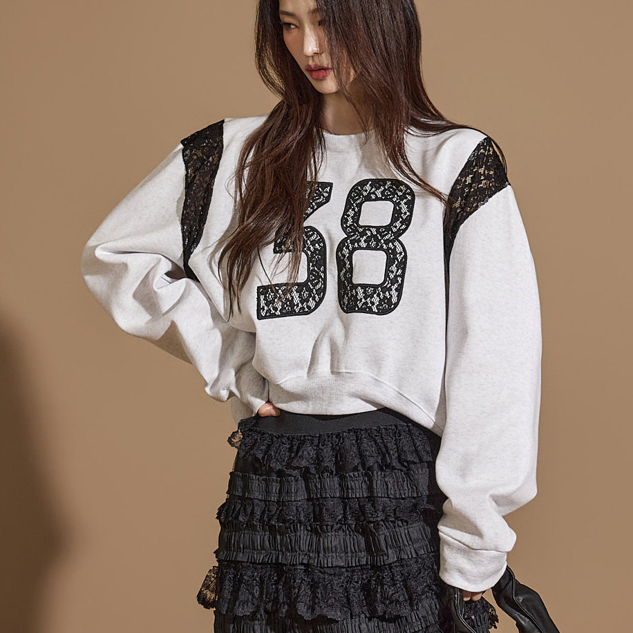 E3524 Lace Sweatshirt