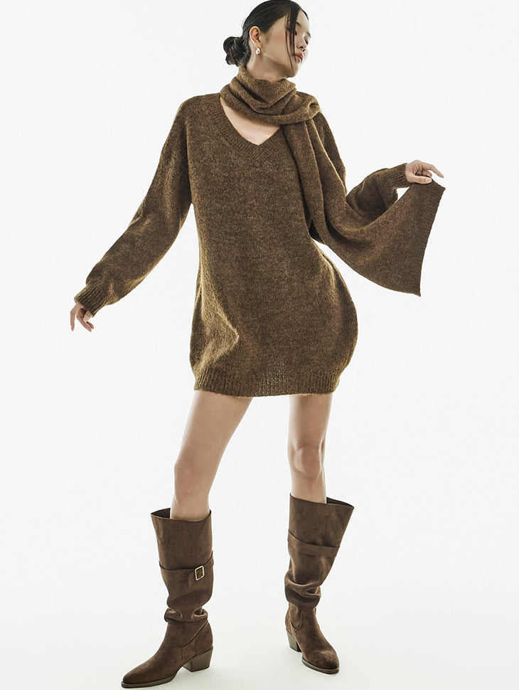 E4084 Knit with Muffler