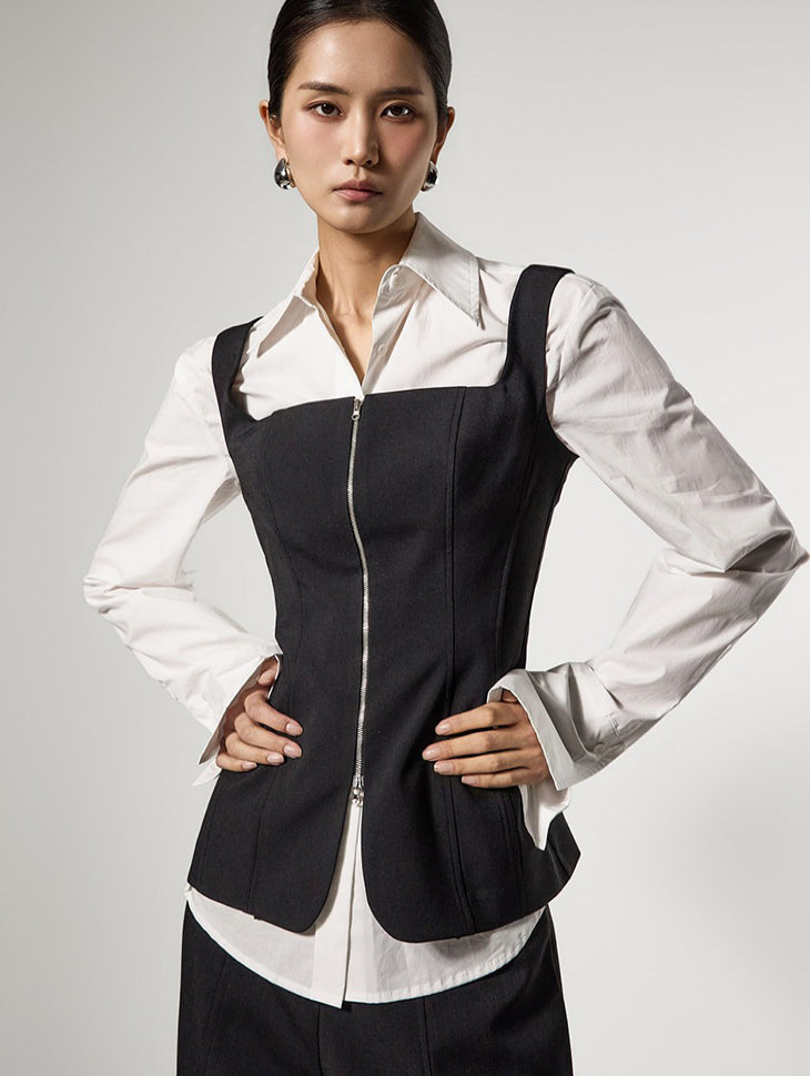 E9039 スクエアネックトップス