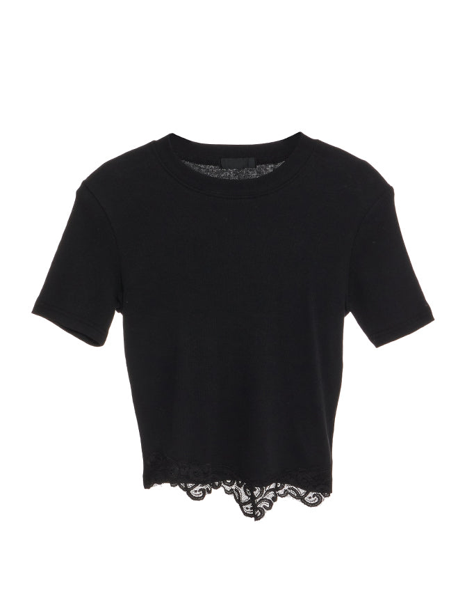 E4224 Lace Trimmed Top
