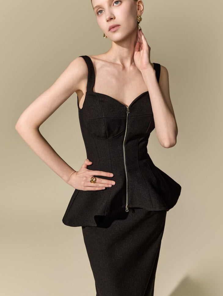 E9040 Peplum Corset Top