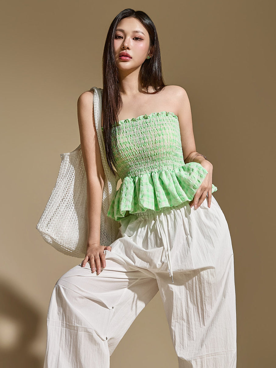 E4276 Frill Smoke Top