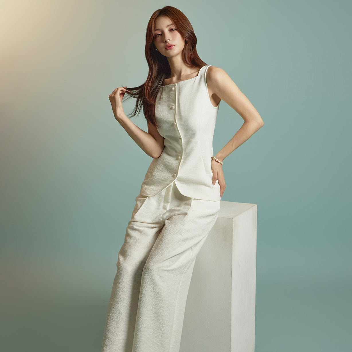 J2810 粗花呢背心