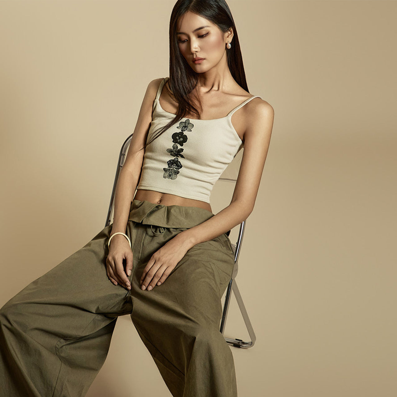 E3859 Printed Sleeveless Top with Inner Cap