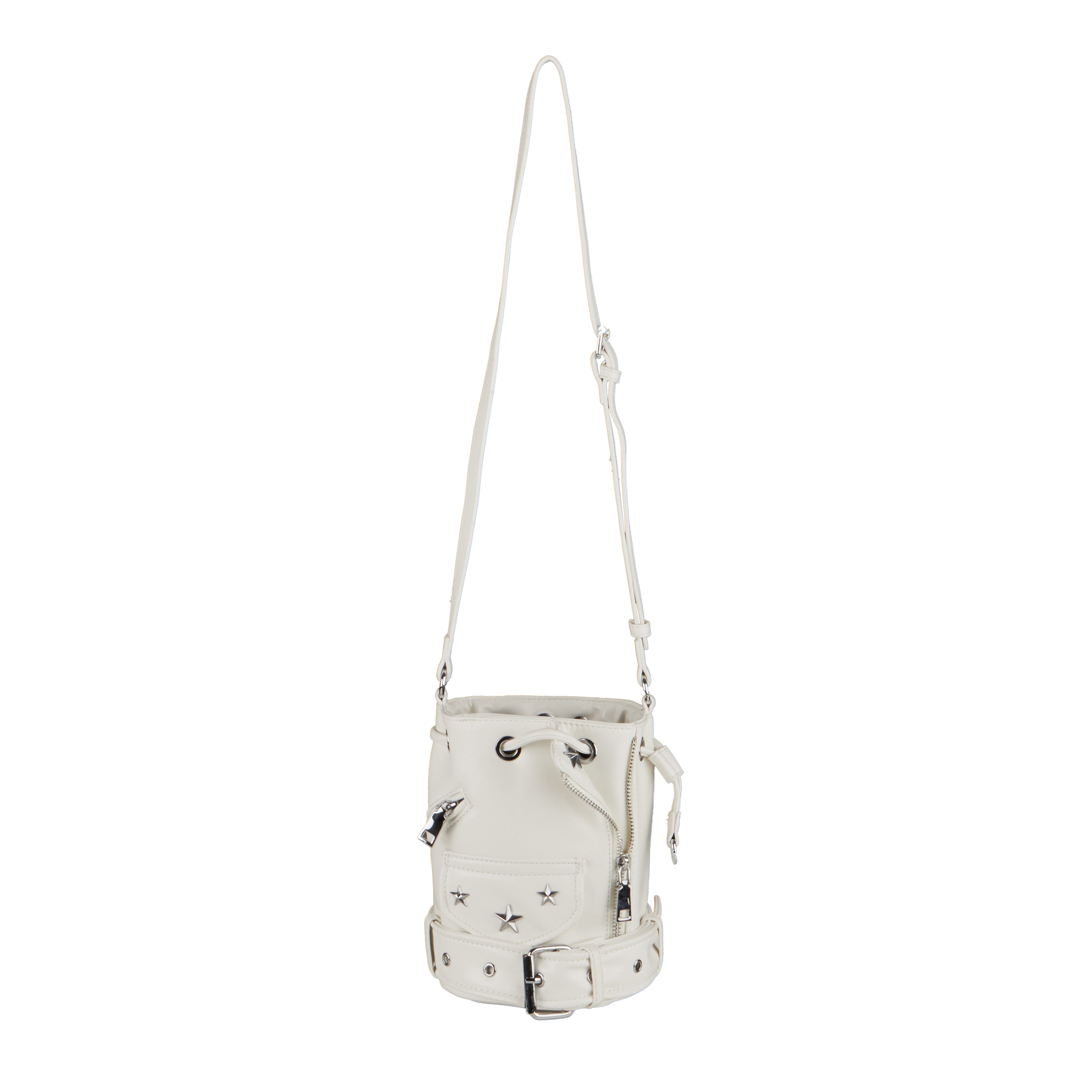 A-1755 Belted Bucket Bag