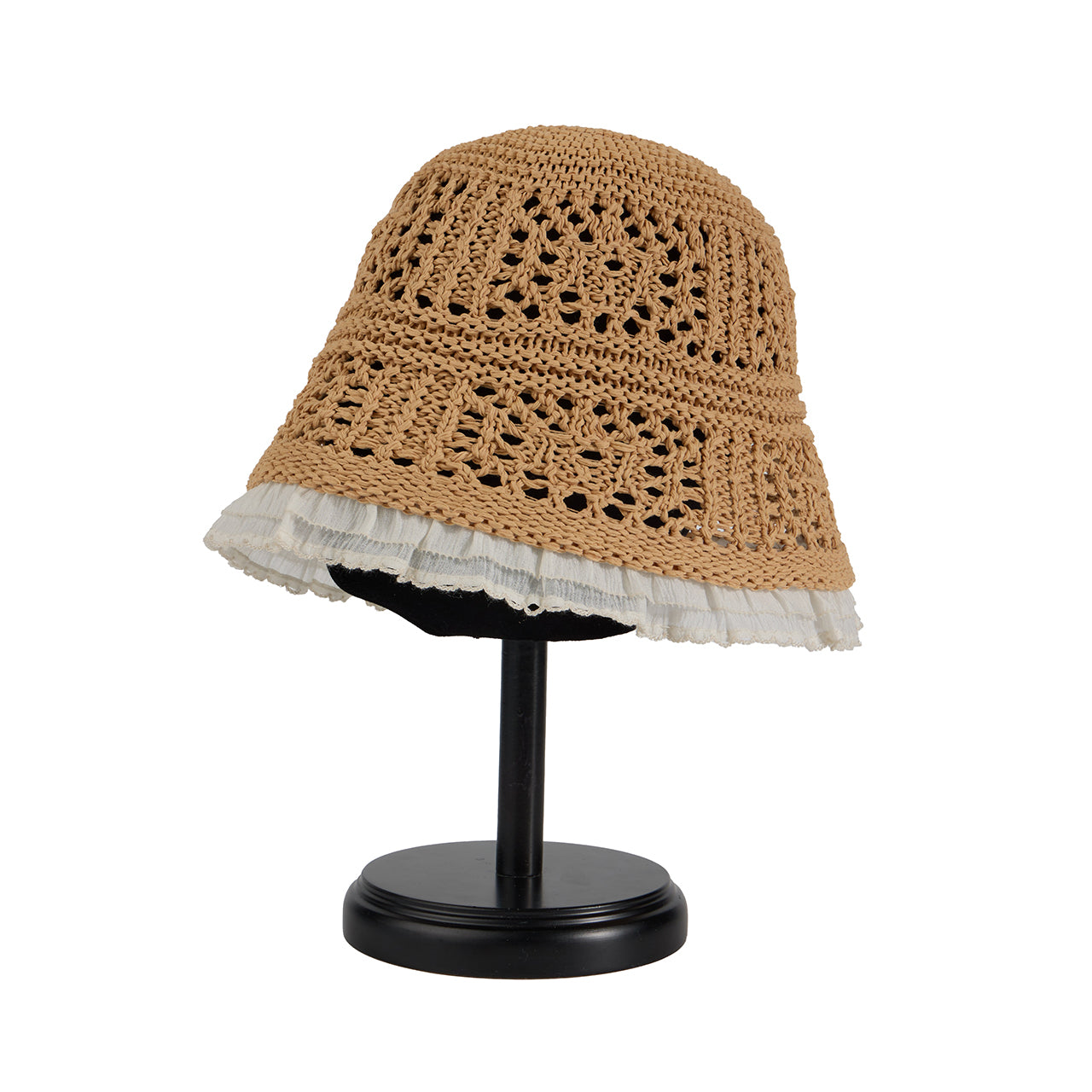 AC-834 针织蕾丝渔夫帽