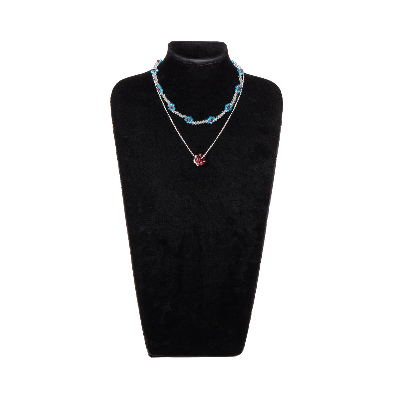 AJ-6347 Necklace (2SET) (Silver 925)