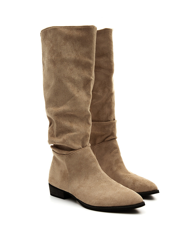 AR-3176 Suede Western Long Boots