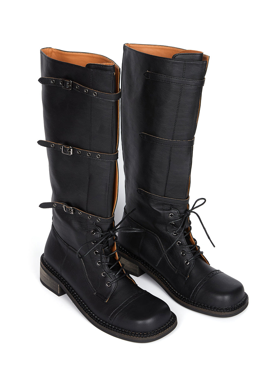 AR-3351 Vintage Strap Long Boots