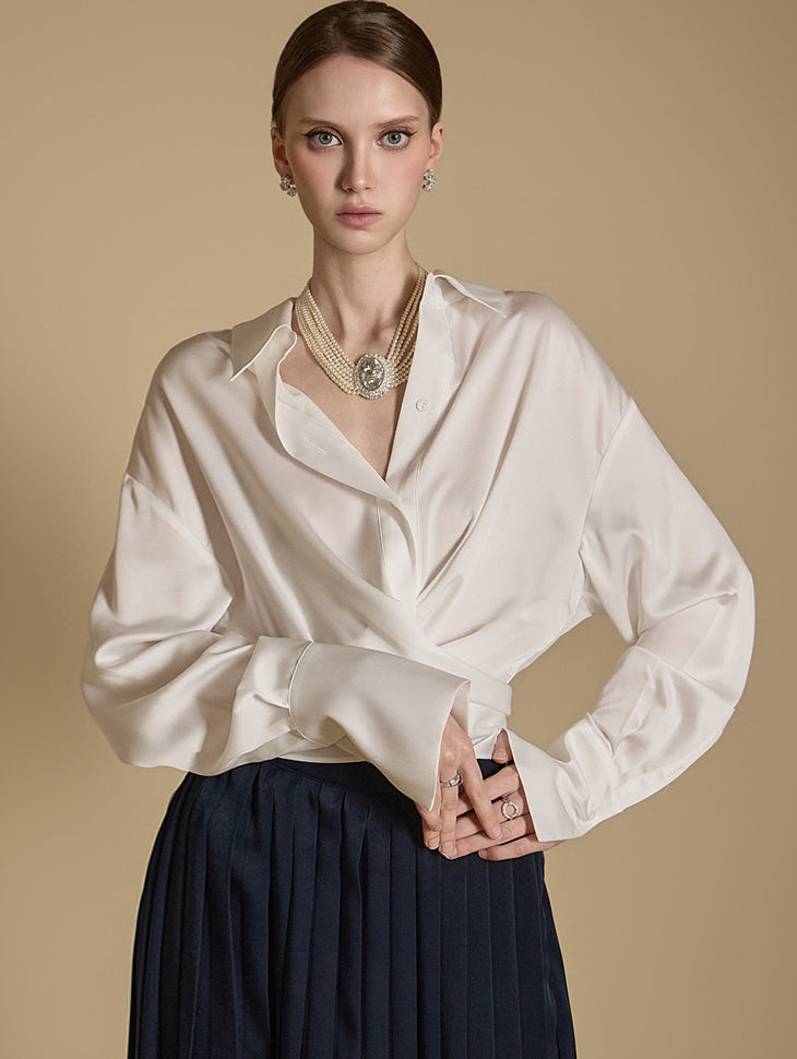 B2882 Satin Twist Blouse