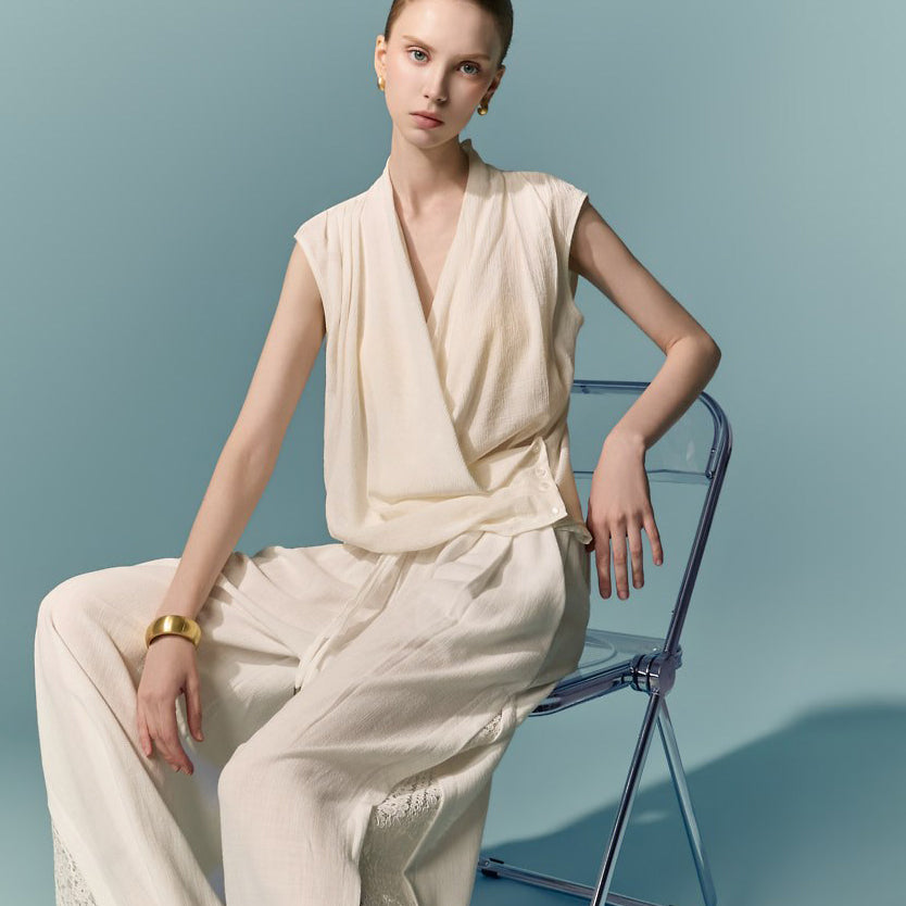 B3234 Drape Wrap Blouse