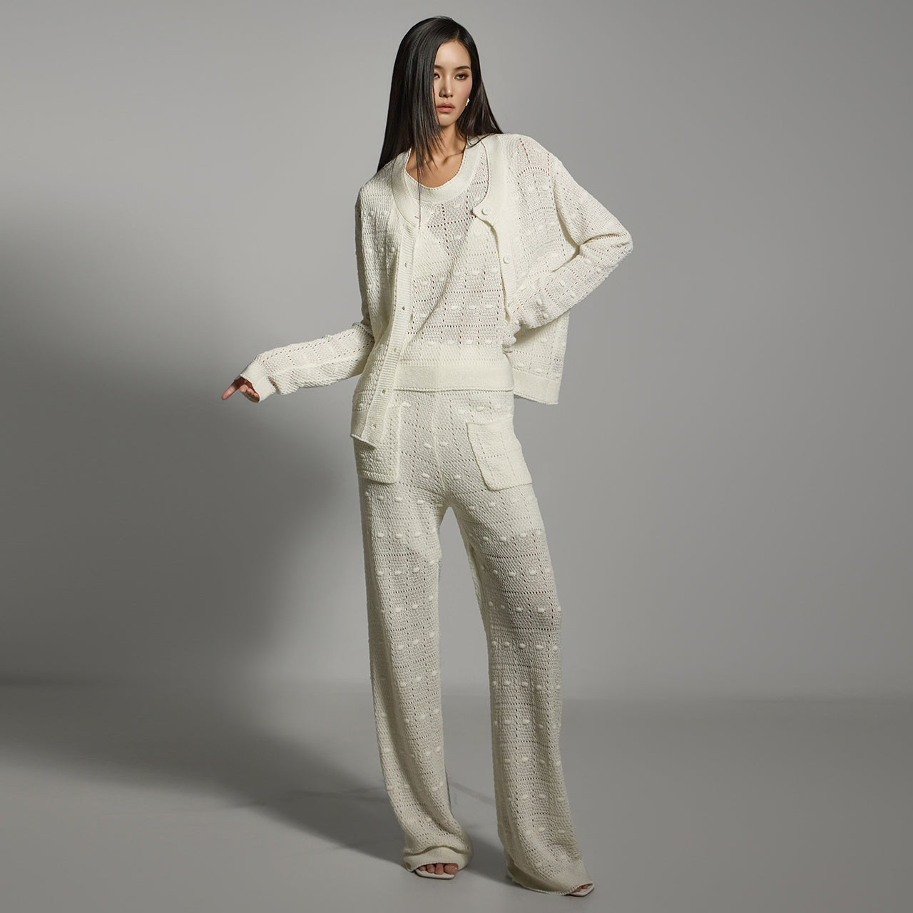 D5227 Knitwear Three-piece Set