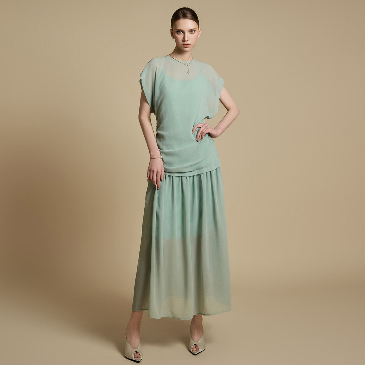 D5233 シフォンドレス