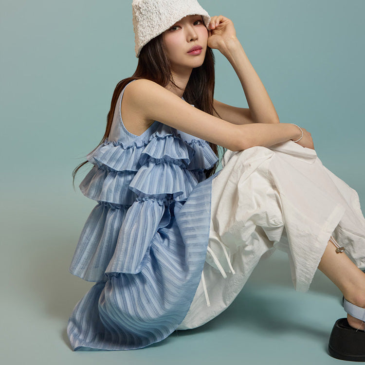 D5251 Frill Mini Dress