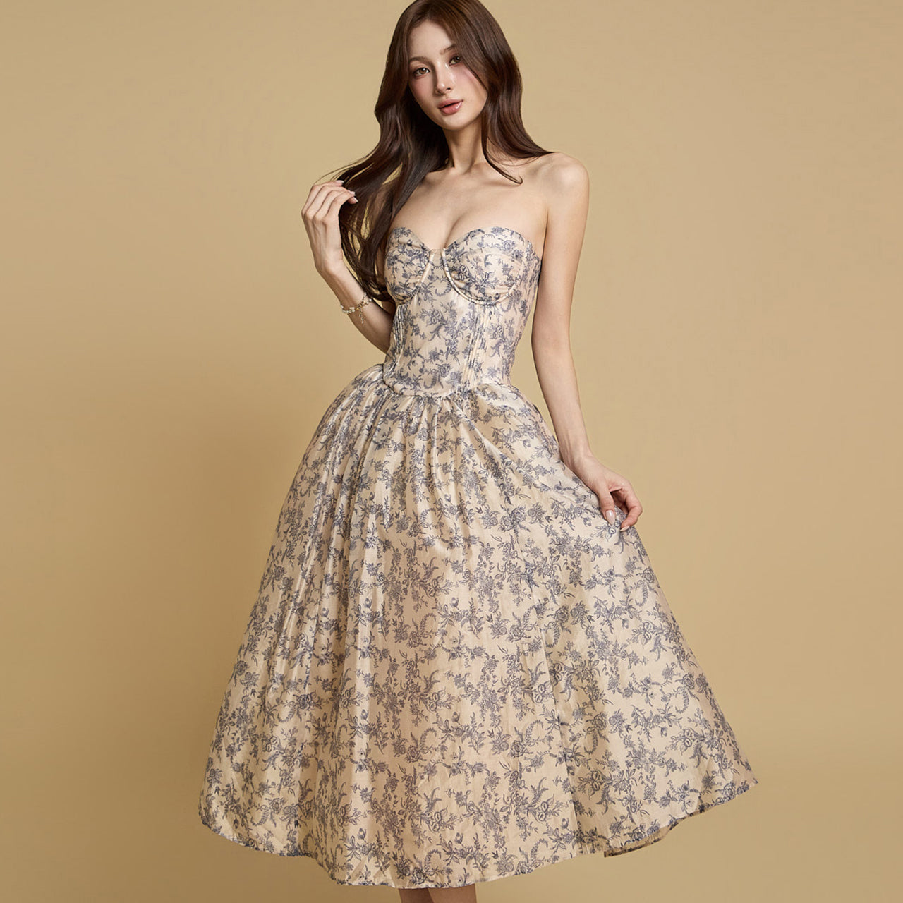 D5284 Floral Dress
