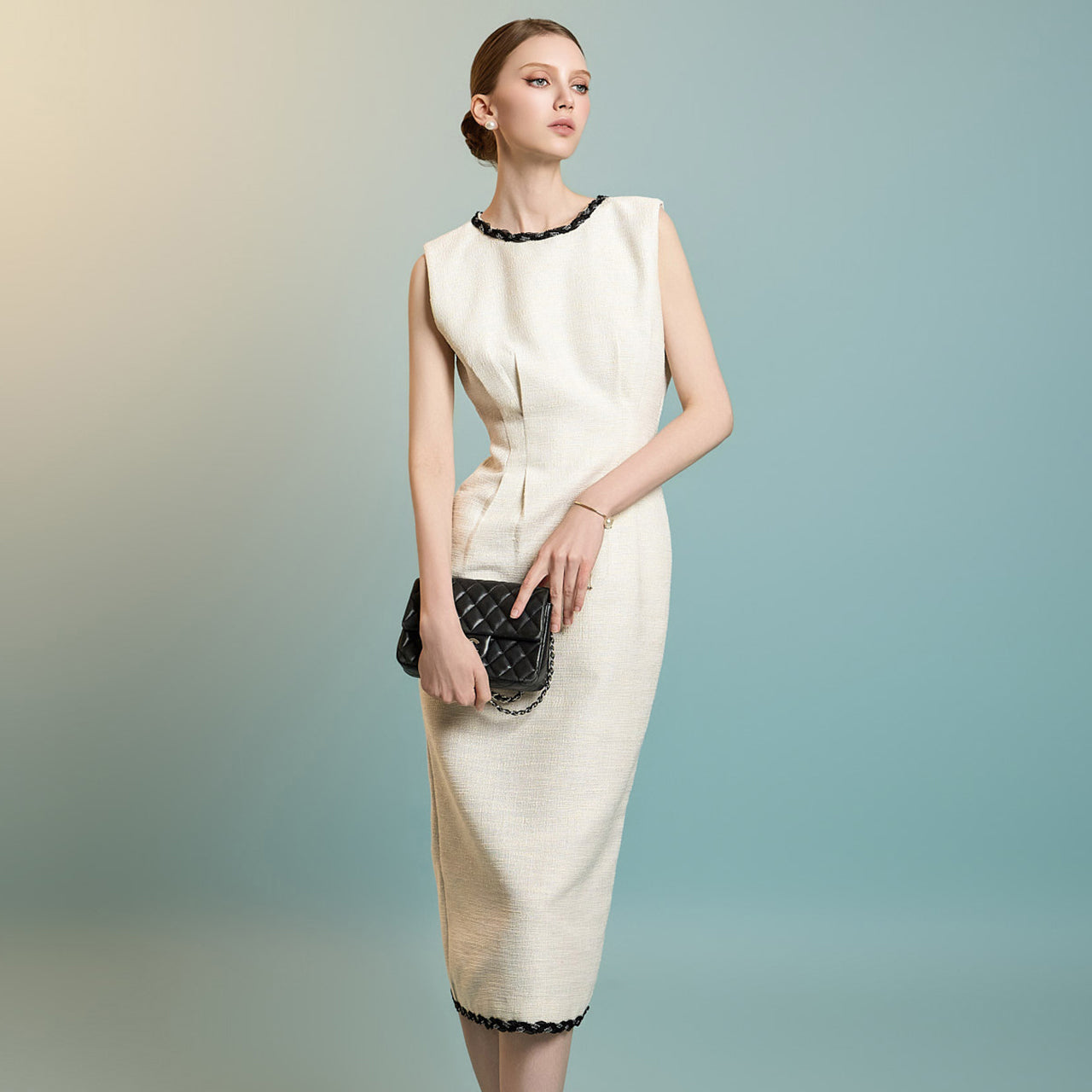 D5290 ツイードドレス