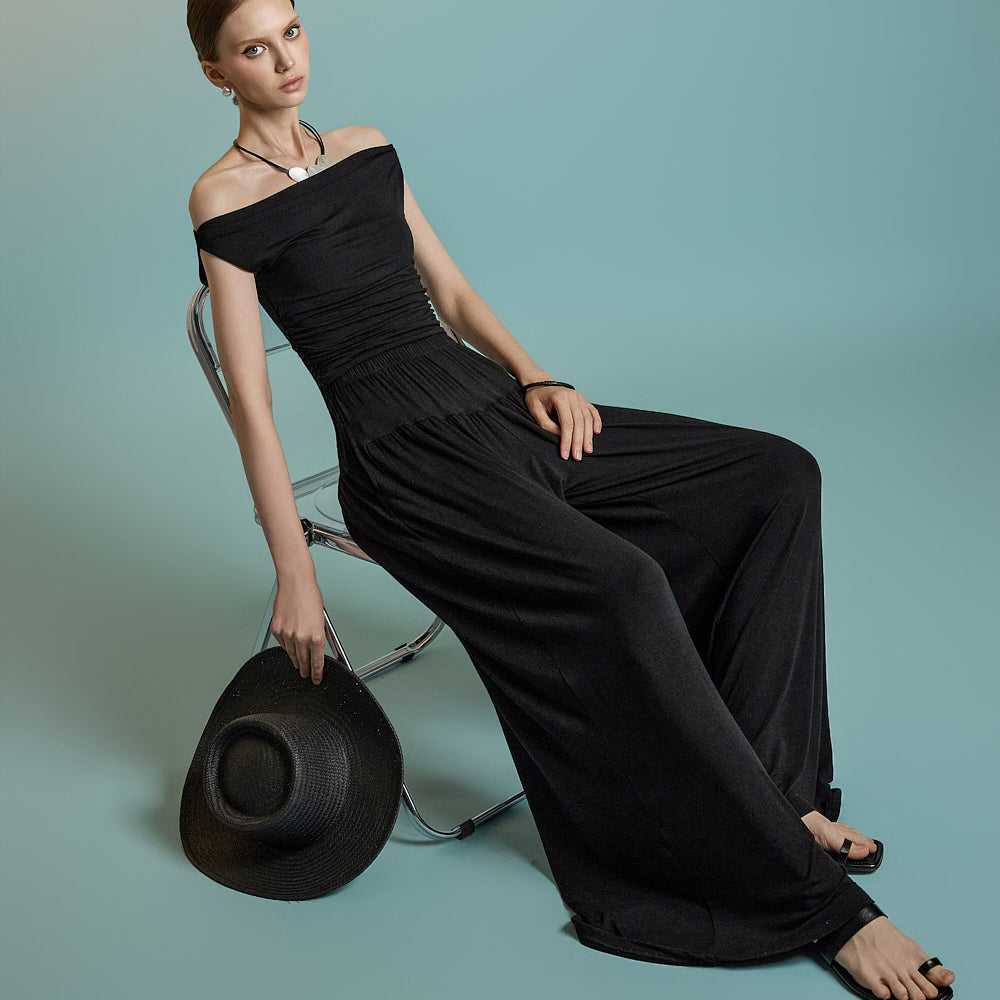 D5303 Cowl neck Top Two-piece Set